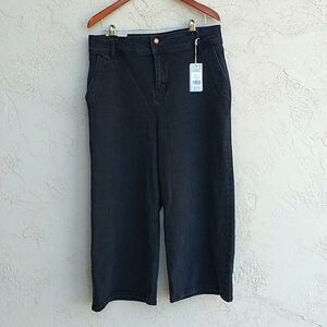 BODEN Wide Leg Cropped High Rise Jeans Size 12 Regular.